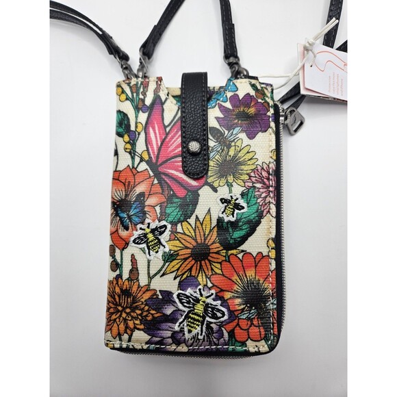 SAKROOTS In Bloom Wallet Ella Smartphone Sling Clutch Snap Closure Crossbody NEW - Picture 3 of 9